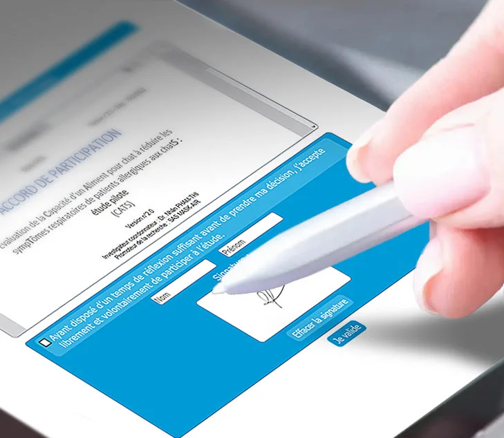 Electronic signature (e-Consent)